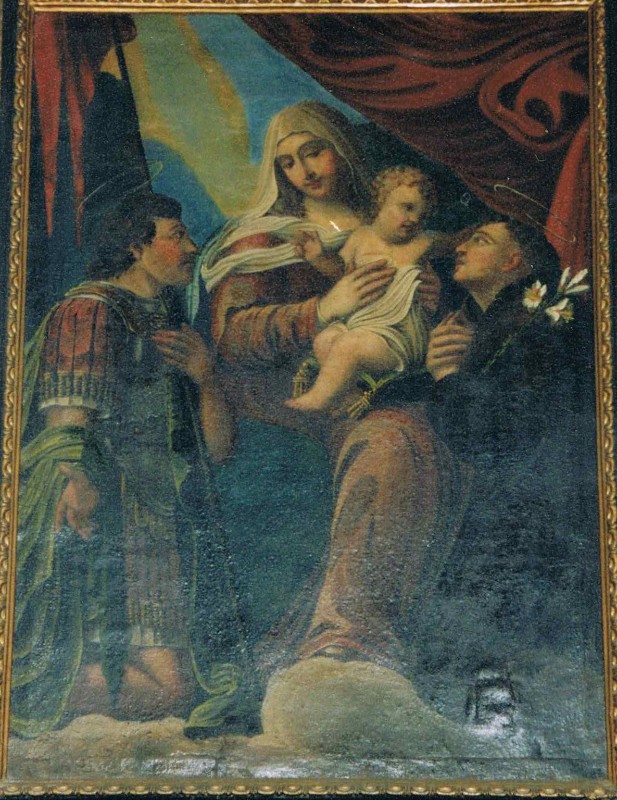 Ambito toscano sec. XVI, Dipinto Madonna con Gesù Bambino e Santi