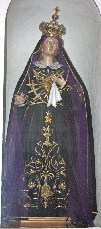 Ambito dell'Italia meridionale sec. XIX, Statua e vestito dell'Addolorata