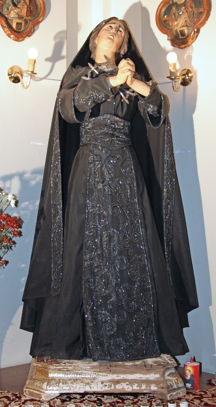 Ambito dell'Italia meridionale sec. XIX, Statua e veste della Madonna Addolorata