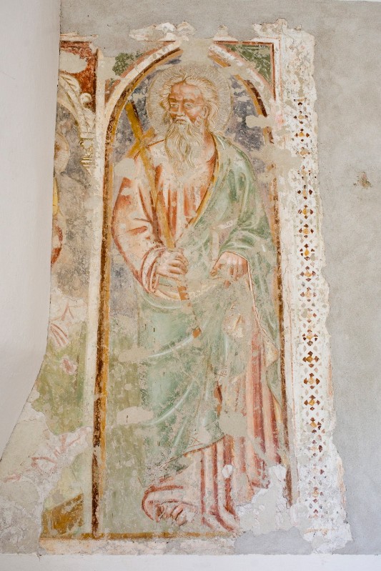 Bottega toscana sec. XIII, Sant'Andrea dipinto murale