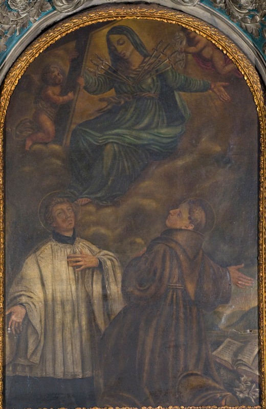 Bott. lucchese sec. XVIII, Madonna addolorata con San Francesco dipinto