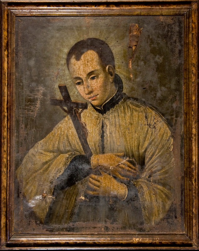 Bott. lucchese sec. XIX, San Luigi Gonzaga dipinto a olio su tela