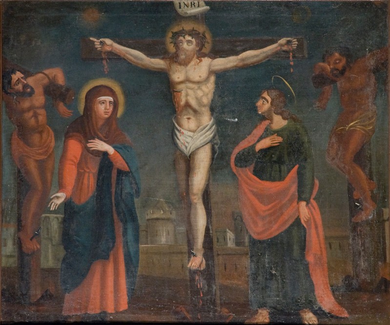 Bott. lucchese sec. XVII, Gesù Cristo crocifisso dipinto a olio su tela