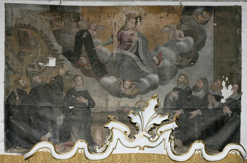 Ambito toscano secc. XVII-XVIII, Madonna e i sette fondatori dei servi di Maria