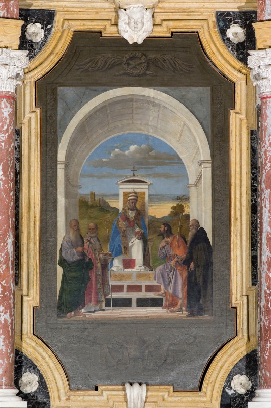 Basaiti M. sec. XV-XVI, San Pietro in cattedra tra Santi
