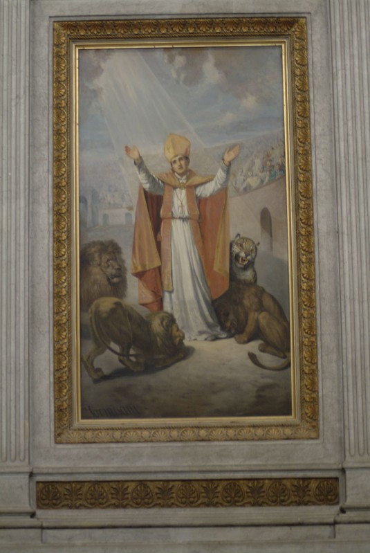 Formisani sec. XX, San Felice Vescovo fra i leoni dell'anfiteatro di Nola