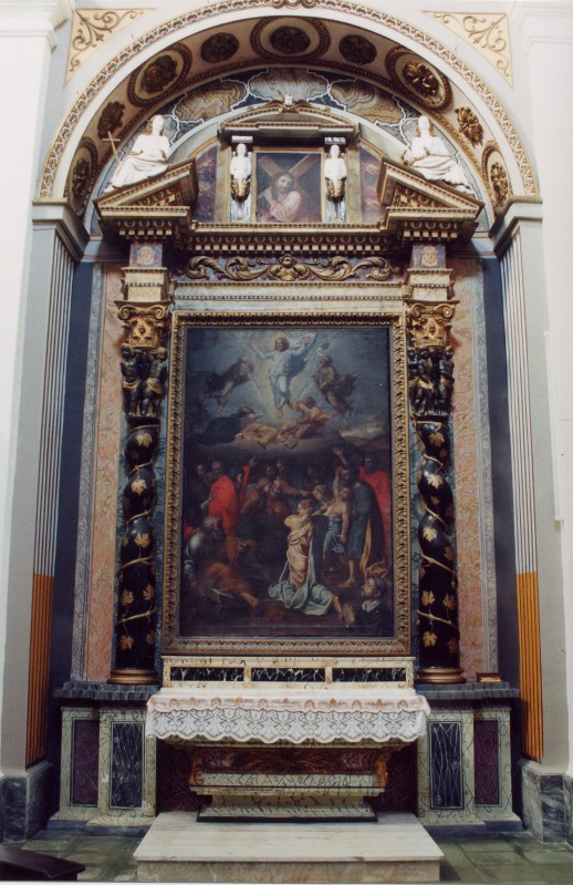 Bottega umbra sec. XVII, Altare con colonne tortili