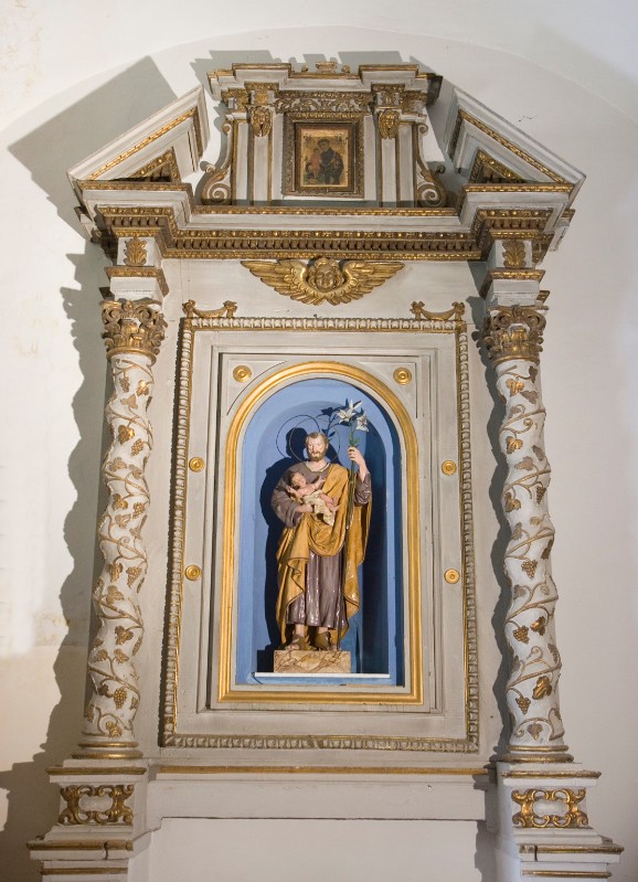 Bottega umbra sec. XVII, Mostra di altare con colonne tortili