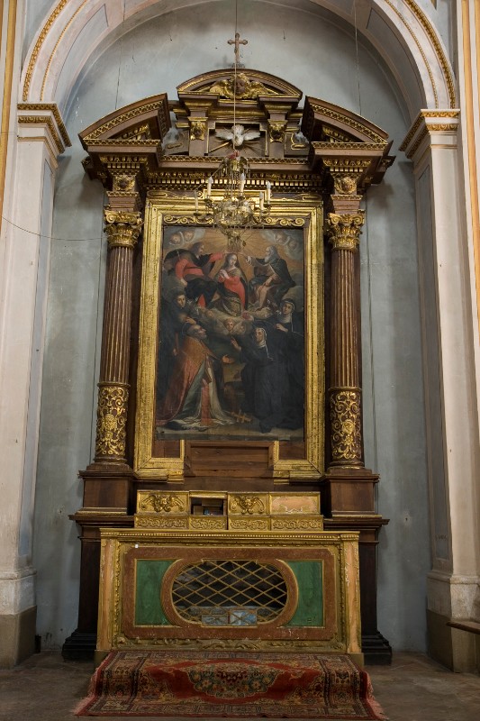 Bottega Italia centrale sec. XVII, Altare con timpano spezzato