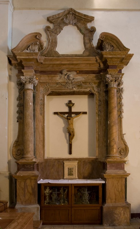 Bottega laziale sec. XVII, Mostra di altare con capitelli corinzi