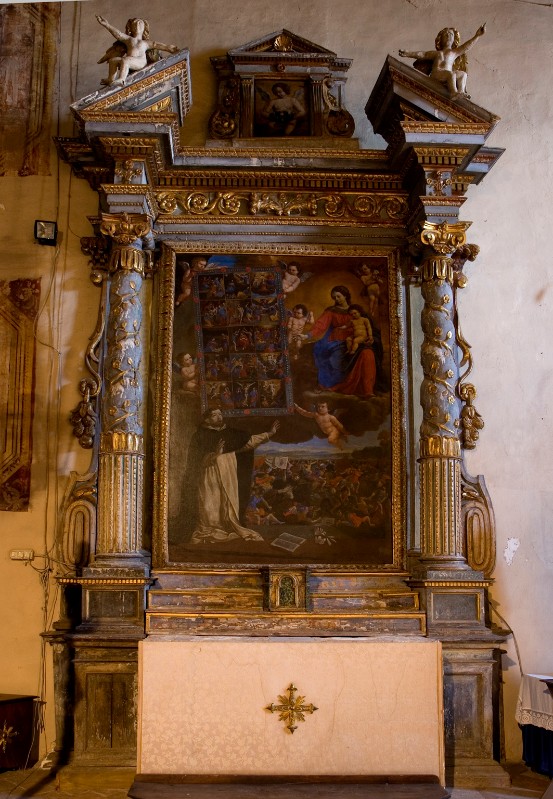 Bottega umbra sec. XVII, Altare con colonne tortili