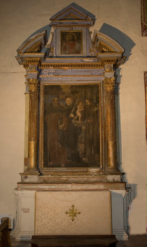 Bottega umbra sec. XVII, Altare con colonne scanalate