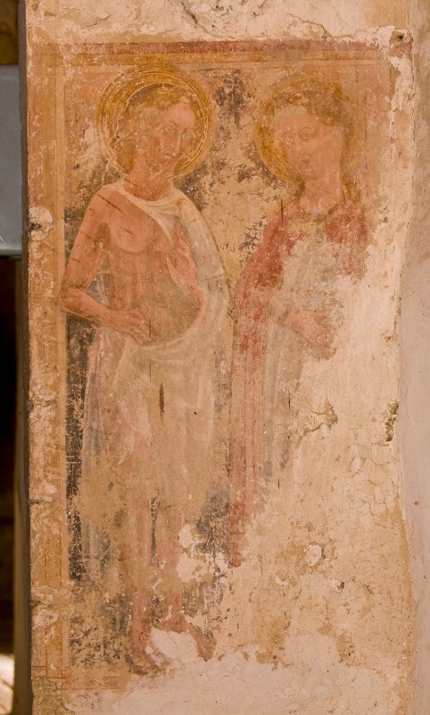 Bottega umbra sec. XV, San Sebastiano e Santa