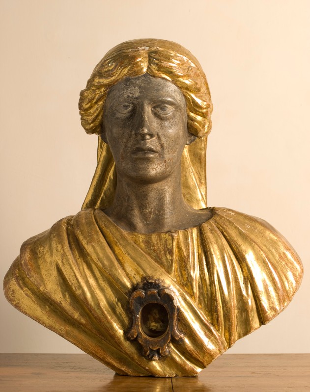 Bottega romana sec. XVIII, Reliquiario a busto di Santa Bona vergine