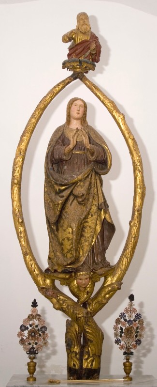 Ambito siciliano sec. XV, Gruppo scultoreo della Madonna Assunta