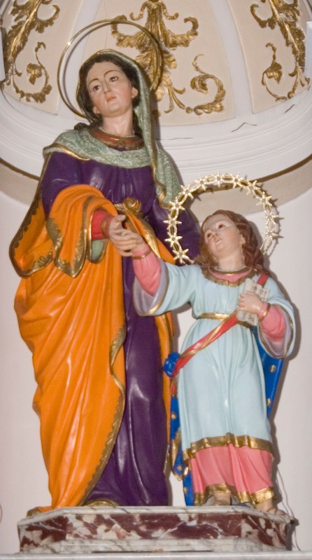Ambito siciliano secc. XIX-XX, Gruppo scultoreo di Sant'Anna con Maria bambina