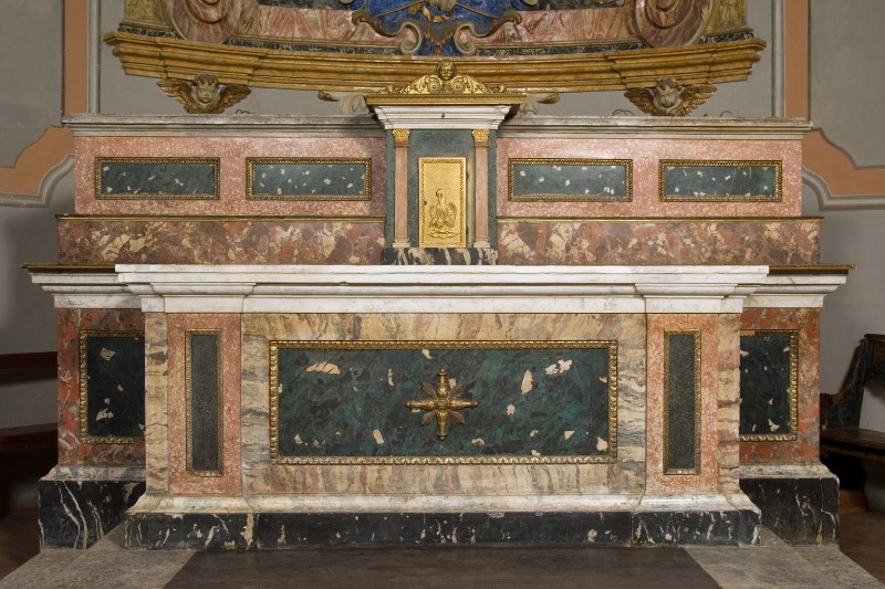 Maestranze romagnole sec. XIX, Altare maggiore con specchiature bicolore