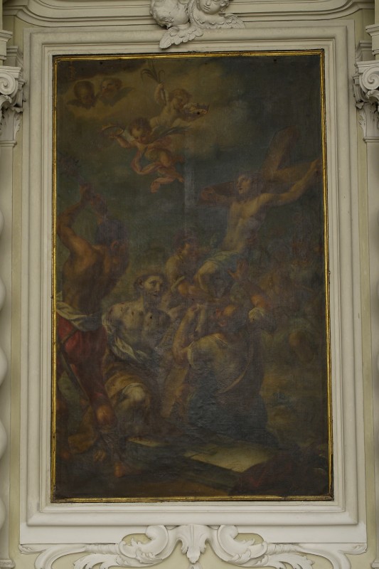 Ambito romagnolo sec. XVIII, Dipinto del Martirio dei Santi Vitale e Agricola