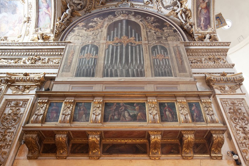 Maestranze italiane sec. XVIII, Mostra di organo con festoni vegetali