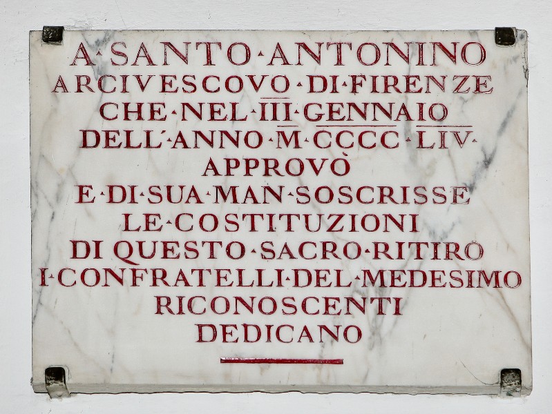 Maestranze toscane sec. XX, Epigrafe in marmo inciso e rubricato