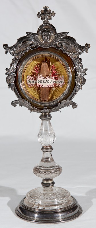 Bottega fiorentina seconda metà sec. XVII, Reliquiario in cristallo di rocca
