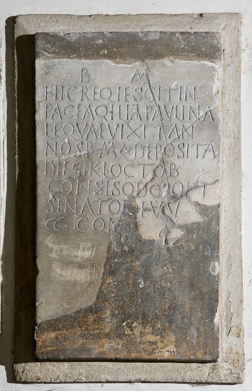 Bottega toscana (436), Lapide sepolcrale di Aquilia Paolina