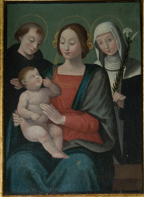 Ambito dell'Italia centr. sec. XV, Madonna con Gesù Bambino e Santi