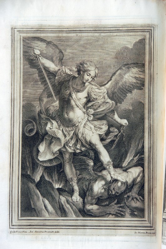 Frezza G. G. fine sec. XVII, San Michele arcangelo combatte contro Satana