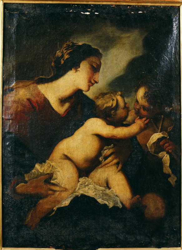 Ambito genovese sec. XVIII, Madonna con Gesù Bambino da Bernardo Castello