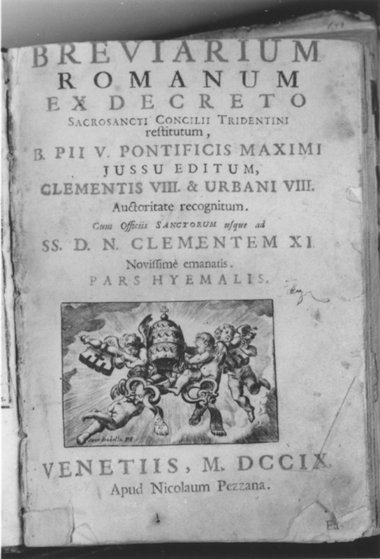 Tipografia Pezzana (1709), Breviario