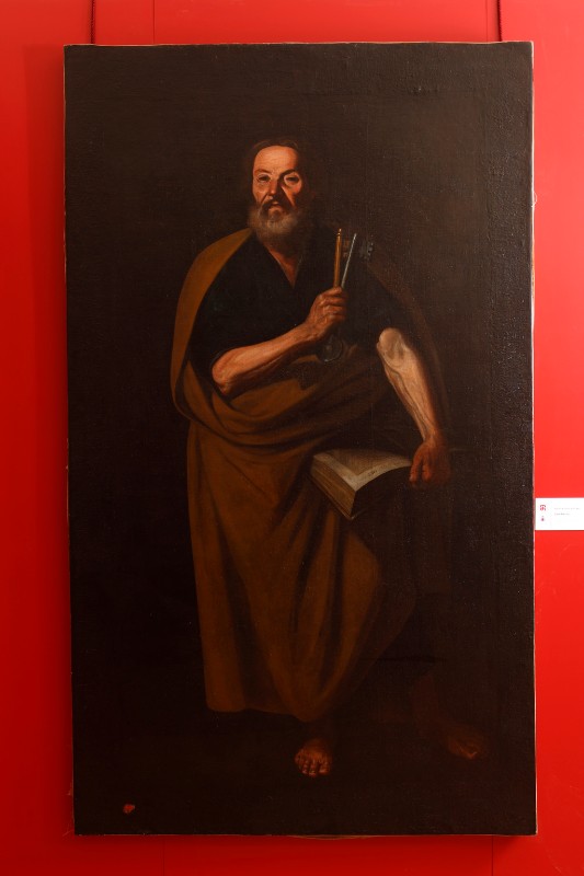 Ambito napoletano sec. XVII, San Pietro in olio su tela