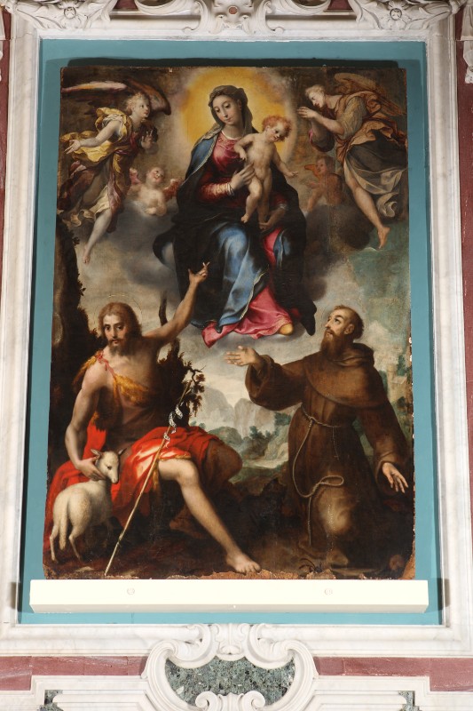 Teodoro di Enrico fine-inizio sec. XVI, Madonna con Gesù Bambino e santi