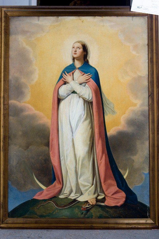 Ambito italiano fine sec. XIX, Madonna immacolata in olio su tela