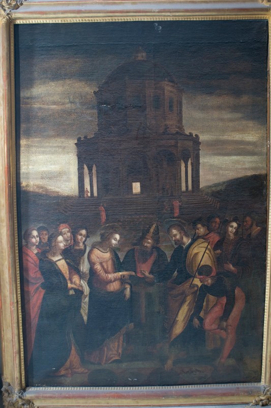Ambito napoletano metà sec. XVIII, Matrimonio di Maria in olio su tela