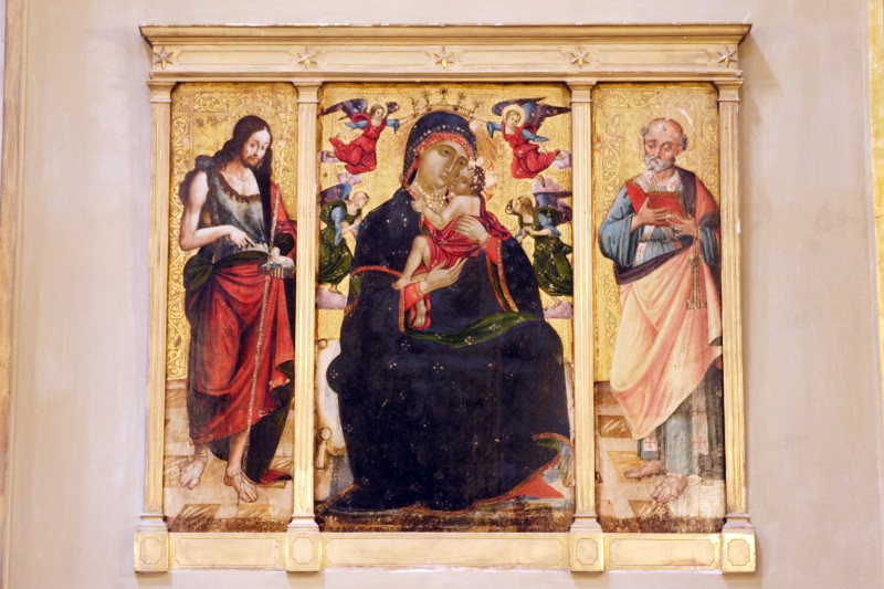 Ambito italiano sec. XV, Trittico della Madonna con Gesù Bambino