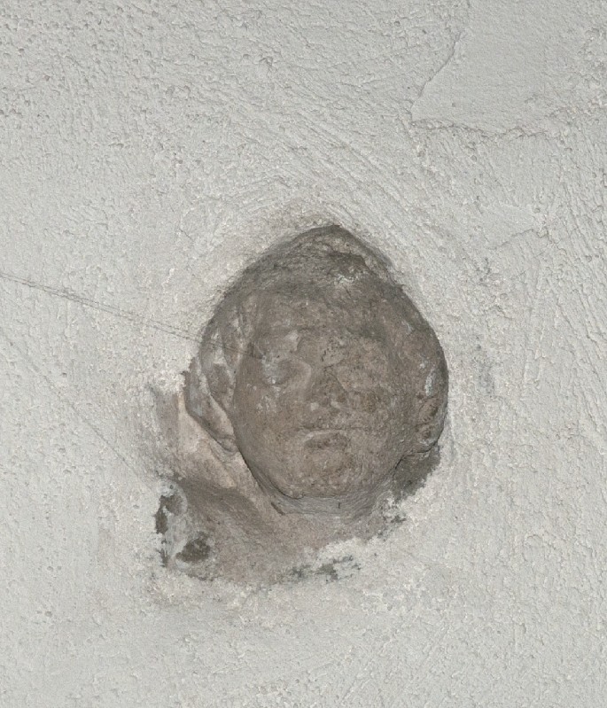 Marmoraio molisano sec. I, Frammento di scultura con testa d'uomo