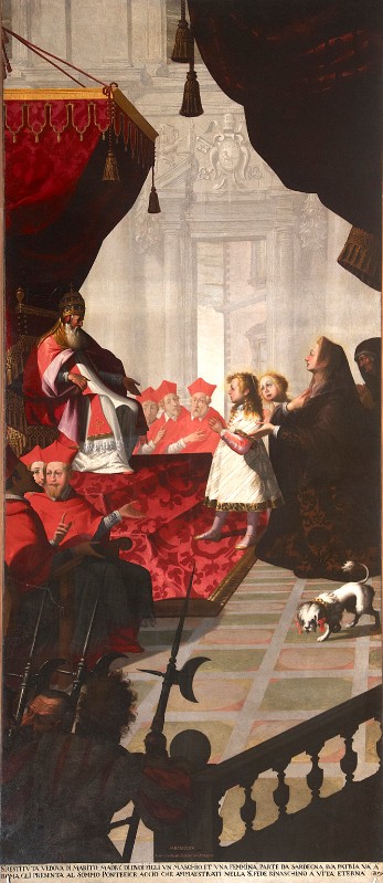 Reali L. (1645), Santa Restituta presenta i figli al papa