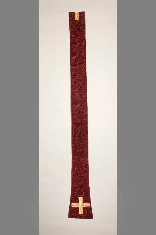 Manifattura italiana sec. XIX-XX, Stola rossa in velluto cesellato
