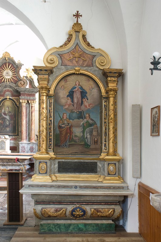Giorgio da Pozza-Bernard G. secc. XVII-XIX, Altare delle Ss. Lucia e Barbara