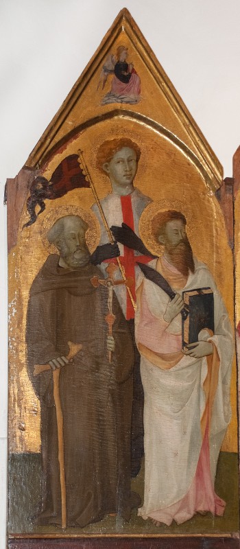 Maestro di Montefloscoli sec. XV, Santo Vescovo, San Benedetto e Antonio Abate