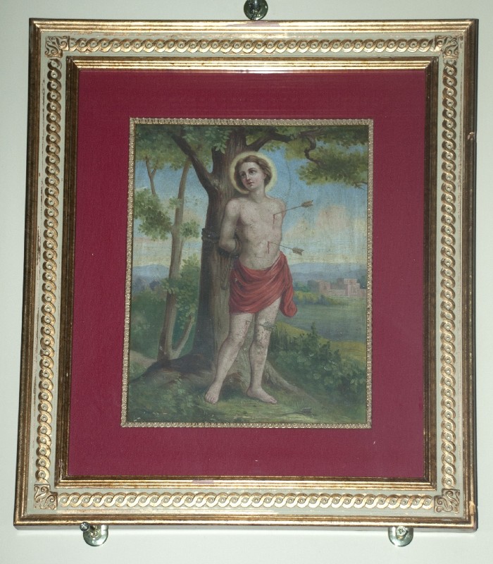 Ambito laziale sec. XVIII, Dipinto di San Sebastiano