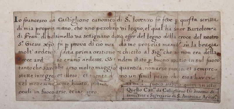 Ambito fiorentino secc. XV-XVI, Manoscritto
