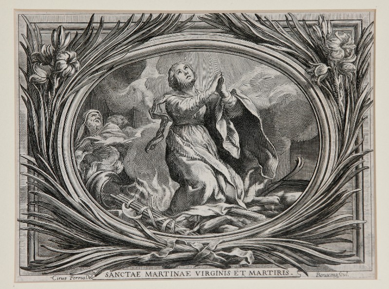 Ferri C. - Bonacina G. B. sec. XVII, Stampa con Santa Martina