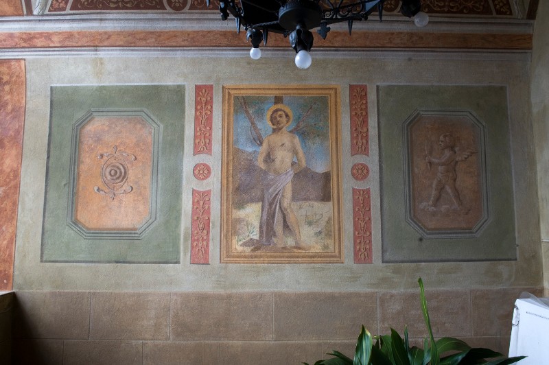 Bott. lucchese (1905), San Sebastiano dipinto murale