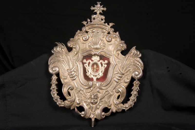 Bottega lucchese sec. XVIII, Mostra di reliquiario con testa di Cherubino