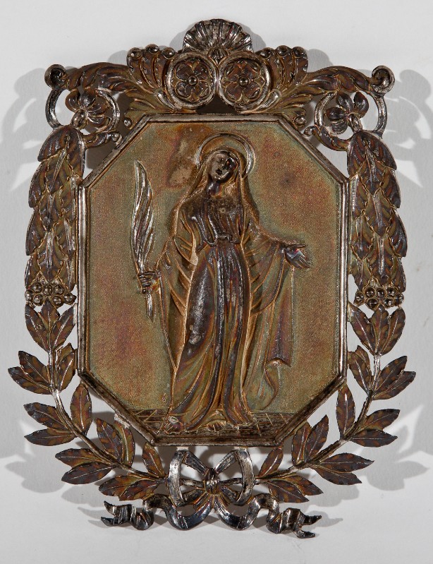 Bottega fiorentina sec. XIX, Bassorilievo in argento con Santa Felicita