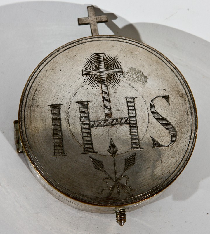 Bottega fiorentina sec. XIX, Teca eucaristica con stemma di Santa Felicita