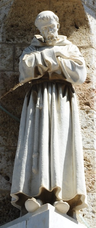 Barsanti A. sec. XX, Statua marmorea di San Francesco d'Assisi