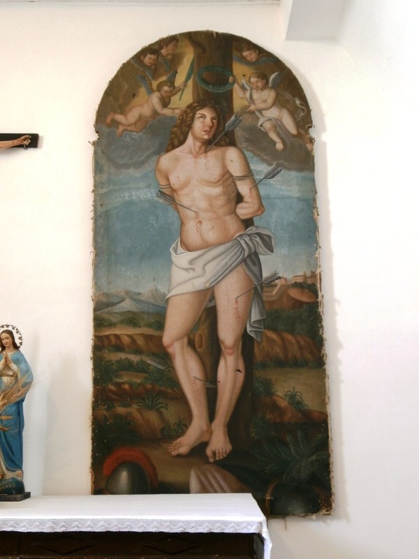 Tanasi Giuseppe (1849), Dipinto di San Sebastiano alla colonna