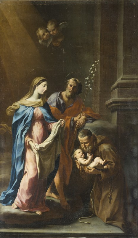 Grati G. B. (1723), Sacra famiglia con San Felice da Cantalice
